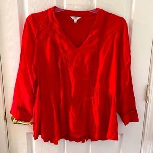 Crown & ivy red blouse size medium